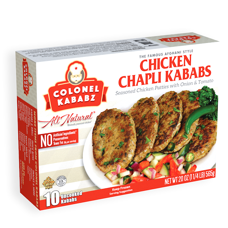 Colonel Kababz Chicken Chapli Kabab 545 Grams - Asia Bazaar 