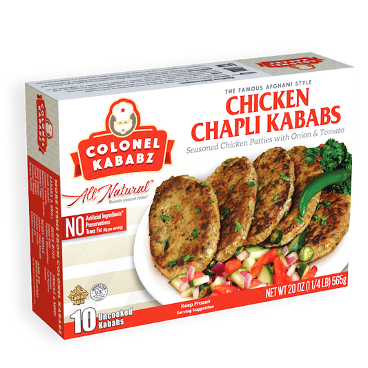 Colonel Kababz Chicken Chapli Kabab 545 Grams - Asia Bazaar 
