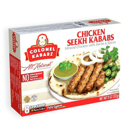 Colonel Kababz Chicken Seekh Kabab 312 Grams - Asia Bazaar 