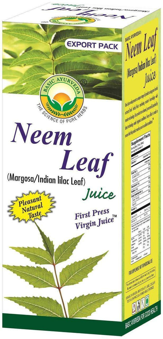 Basic Ayurveda Neem Leaf Juice 16 OZ - Asia Bazaar 