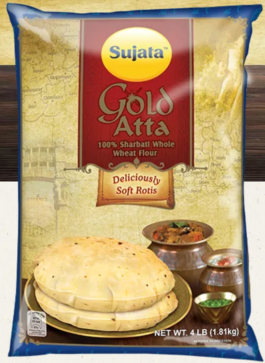 Sujata Gold Sherbati Whole Wheat Atta 20 LBS - Asia Bazaar 