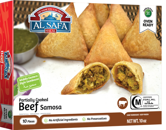 Al Safa Halal Beef Samosa 10.6 OZ - Asia Bazaar 