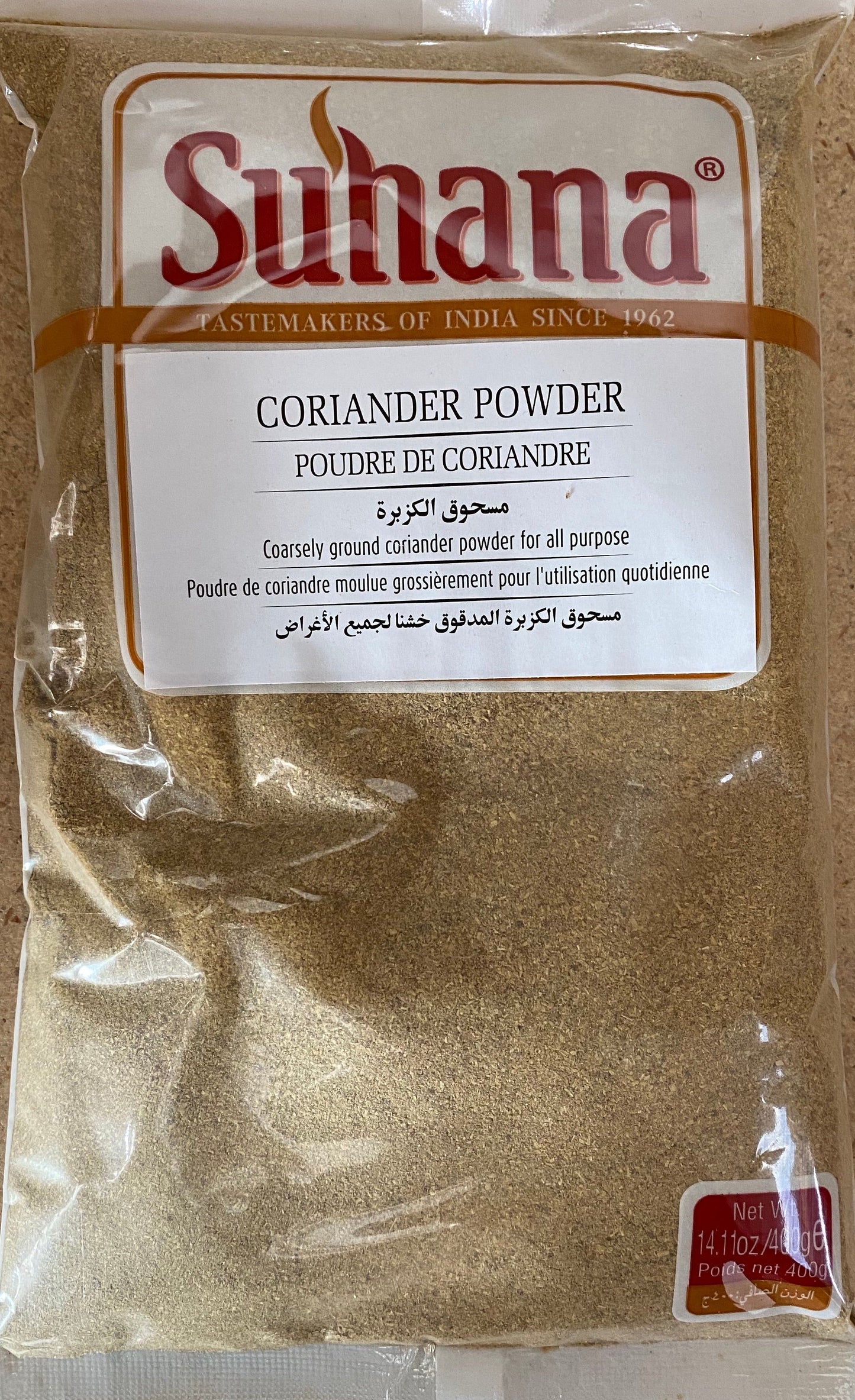 Suhana Coriander Powder 400 Grams