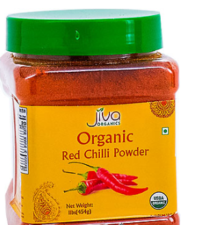 Jiva Organic Red Chilli Powder Jar 1 LBS - Asia Bazaar 