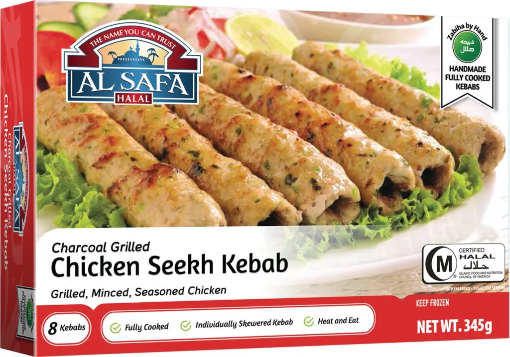al safa halal charcoal grilled chicken seekh kebab