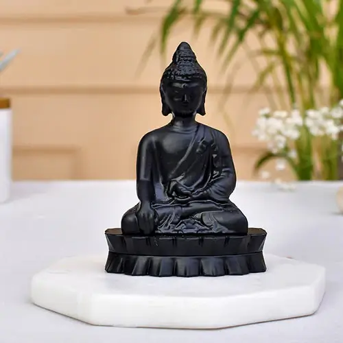 Pooja lord buddha black